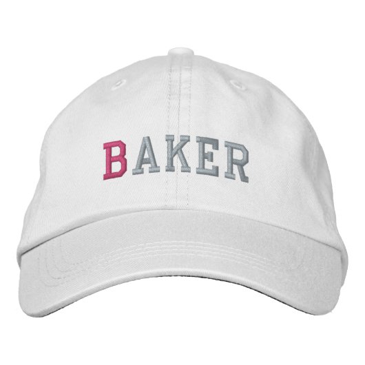 Baker-StickHat Bestickte Baseballkappe (Vorderseite)