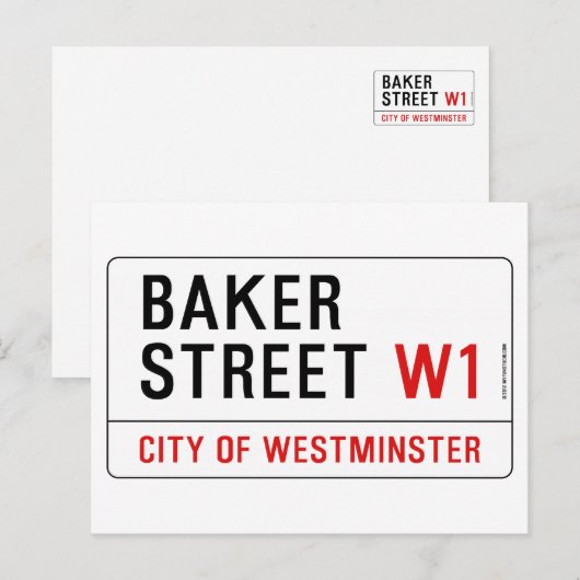 Baker Street Postkarte (Vorne/Hinten)
