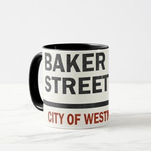 Baker Street Schild Tasse (Vorderseite Links)