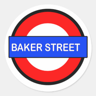 Baker Street Untergrund Runder Aufkleber