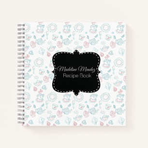 Baker Tea Time Doodles Desserts Rezept Kochbuch Notizblock
