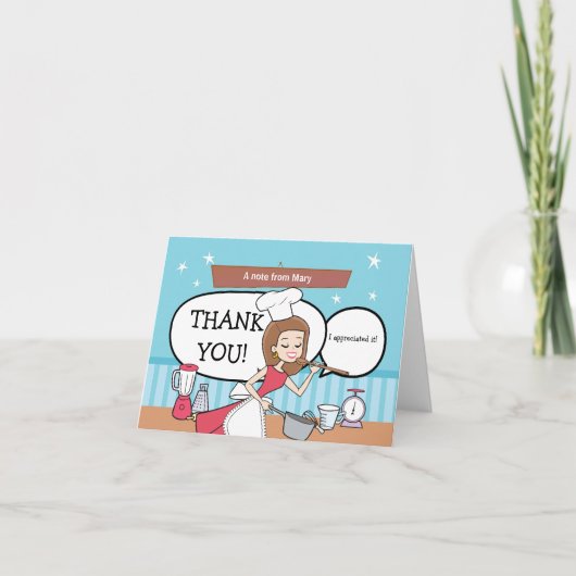 Baker Thank you Card Dankeskarte (Vorderseite)