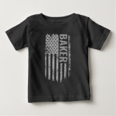 Baker USA Flag Distressed design Baby T-shirt (Vorderseite)