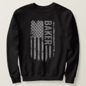 Baker USA Flag Distressed design Sweatshirt (Design vorne)