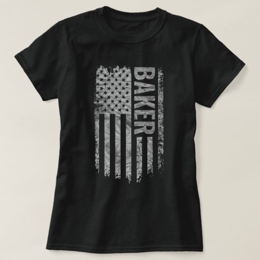 Baker USA Flag Distressed design T-Shirt (Design vorne)