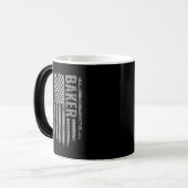 Baker USA Flag Distressed design Verwandlungstasse (Vorderseite Links)