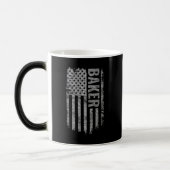 Baker USA Flag Distressed design Verwandlungstasse (Links)