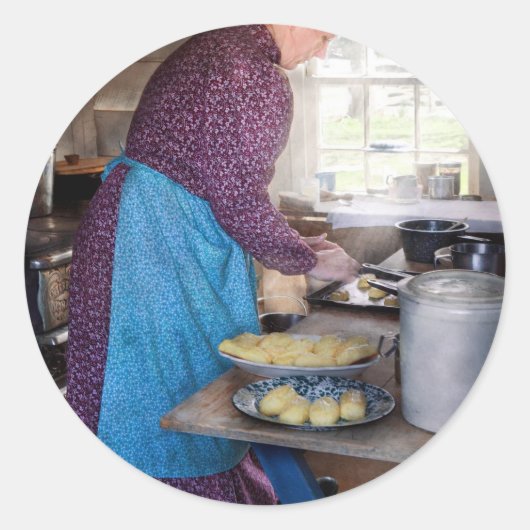 Baker - Vorbereitung des Abendessens Runder Aufkleber (Vorderseite)