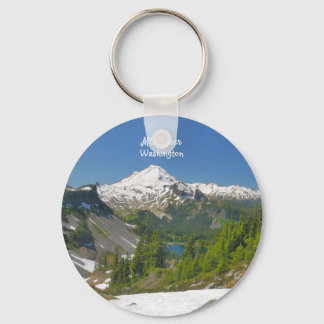 Baker, Washington Landscape Button Schlüsselanhäng Schlüsselanhänger