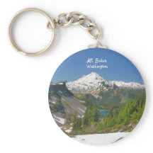 Baker, Washington Landscape Button Schlüsselanhäng
