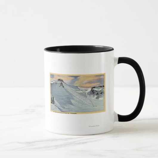 Baker, Washington - Sicht auf den Berg Baker Ski Tasse (Rechts)