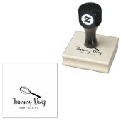 Baker Whisk Cupcake Logo Gummistempel (Stempel)