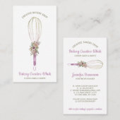 Baker Whisk Logo Konditorei boho Visitenkarte (Vorne/Hinten)