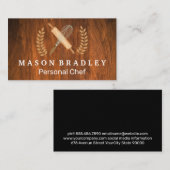 Baker | Whisk Rolling Button | Holz Visitenkarte (Vorne/Hinten)