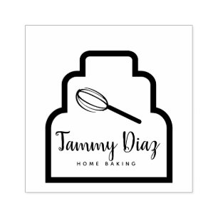 Baker Whisky Bakery Cake Logo Gummistempel