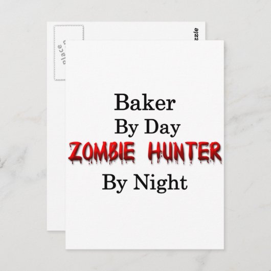 Baker/Zombie Hunter Postkarte (Vorne/Hinten)