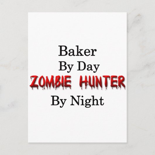 Baker/Zombie Hunter Postkarte (Vorderseite)