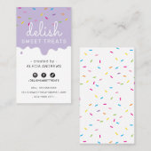 BAKER ZUCKERGUSS Moderne, farbenfrohe Sprinklen li Visitenkarte (Vorne/Hinten)