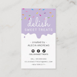 BAKER ZUCKERGUSS Moderne, farbenfrohe Sprinklen li Visitenkarte