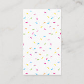 BAKER ZUCKERGUSS Moderne, farbenfrohe Sprinklen ro Visitenkarte (Rückseite)