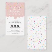 BAKER ZUCKERGUSS Moderne, farbenfrohe Sprinklen ro Visitenkarte (Vorne/Hinten)