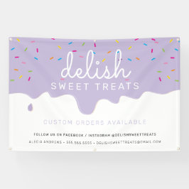 Baker Zuckerguss Tropfen farbenfrohe Sprinklen Lil Banner