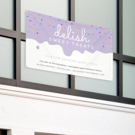 Baker Zuckerguss Tropfen farbenfrohe Sprinklen Lil Banner (Äußeres Gebäude)