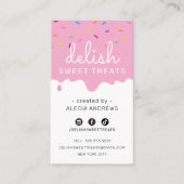 BAKER ZUCKERGUSS TROPFEN Moderne, farbenfrohe Spri Visitenkarte (Vorderseite)