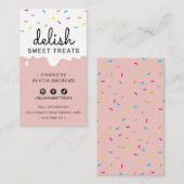 BAKER ZUCKERGUSS TROPFEN Moderne, farbenfrohe Spri Visitenkarte (Vorne/Hinten)