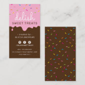 BAKER ZUCKERGUSS TROPFEN niedliche Sprinklen Rosa  Visitenkarte (Vorne/Hinten)