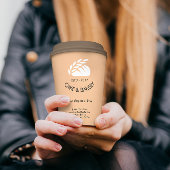 Bakerlogo Business Black Text Pink Modern Pappbecher