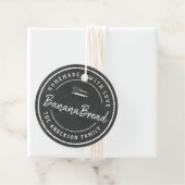 Bakerlogo hausgemachte Backgeschenke Tafel Geschenkanhänger (Beispiel)