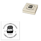 Baker's Bakery Logo Pink Black Label Gummistempel (Stempel)
