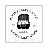 Baker's Bakery Logo Pink Black Label Gummistempel (Prägung)