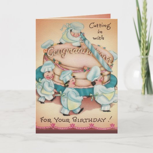 Bakers Cake Birthday Card Karte (Vorderseite)