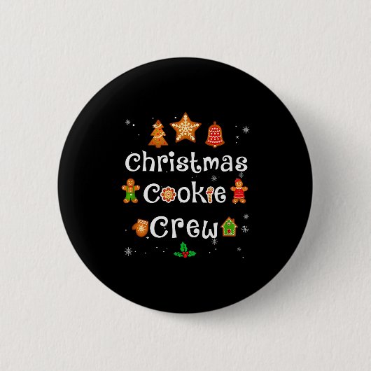 Bakers Christmas Cookie Crew Family Baking Team Ho Button (Vorderseite)