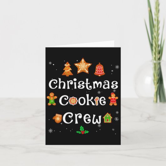 Bakers Christmas Cookie Crew Family Baking Team Ho Karte (Vorderseite)