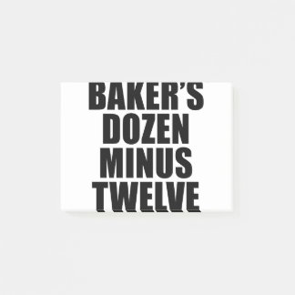 Baker's Dozen Minus Zwölf Witziger T - Shirt Post-it Klebezettel