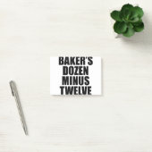 Baker's Dozen Minus Zwölf Witziger T - Shirt Post-it Klebezettel (Büro)