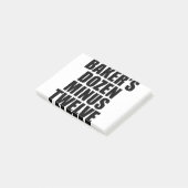 Baker's Dozen Minus Zwölf Witziger T - Shirt Post-it Klebezettel (angewinkelt)