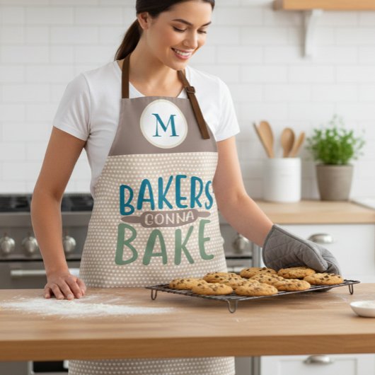 Bakers Gonna Bake Monogram Geschenk Schürze