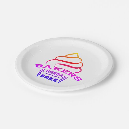 Bakers Gonna Bake Pappteller (Schrägansicht)