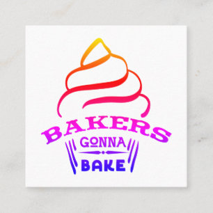 Bakers Gonna Bake Quadratische Visitenkarte