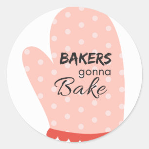Bakers Gonna Bake Runder Aufkleber