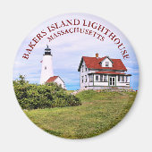 Bakers Island Lighthouse, MA Round Magnet (Vorne)