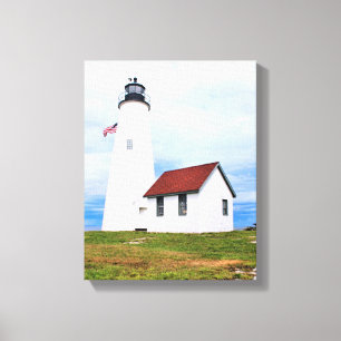 Bakers Island Lighthouse MA Wrapped Canvas Leinwanddruck