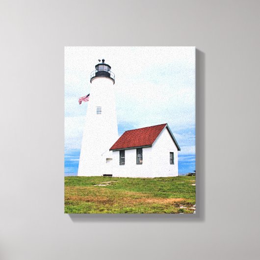 Bakers Island Lighthouse MA Wrapped Canvas Leinwanddruck (Vorderseite)