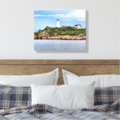 Bakers Island Lighthouse MA Wrapped Canvas Leinwanddruck (Insitu (Schlafzimmer))