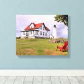 Bakers Island Lighthouse MA Wrapped Canvas Leinwanddruck (Insitu (Holzboden))