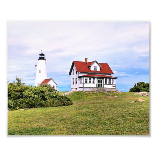 Bakers Island Lighthouse Massachusetts Foto Print (Vorne)